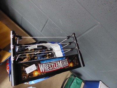 Lot 3354 - WWE wrestling ring, plus figures