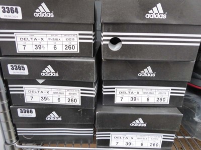 Lot 3365 - 2 boxed pairs of Adidas Delta-X shoes