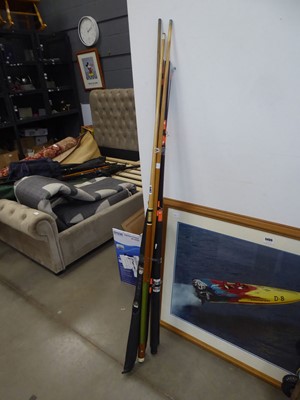 Lot 5407 - Bundle of pool cues and fishing rods