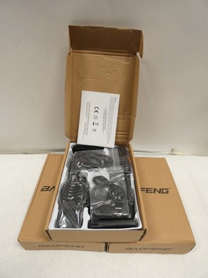 Lot 2042 - 3x Baofeng two-way radios