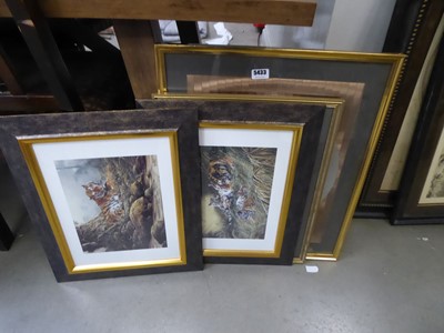 Lot 5433 - Stack of pictures to include tigers and...