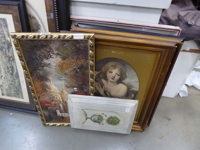 Lot 5435 - Parisian oil on canvas plus 2 Bartolozzi style...