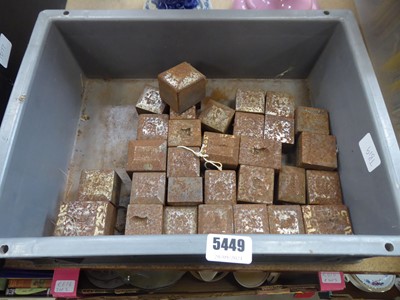 Lot 5449 - Box containing metal cubes