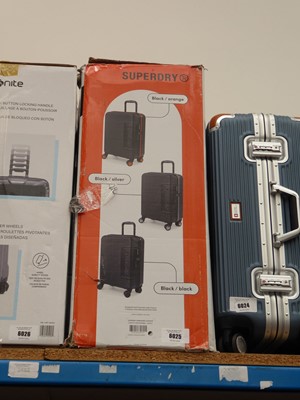 Lot 6025 - Superdry 3 piece hard shell suitcase set