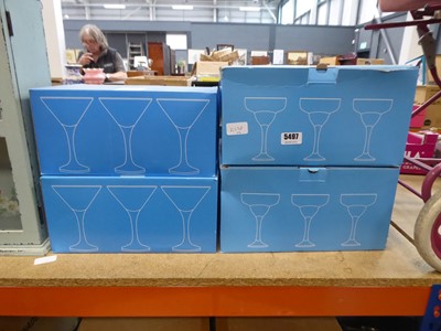 Lot 5497 - 4 boxes containing Martini glasses