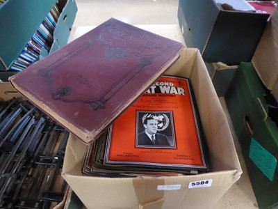 Lot 5504 - Box containing The Second Great War magazines...