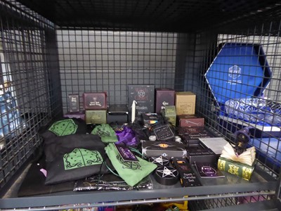 Lot 5577 - Cage containing witch casket, charms, plus...