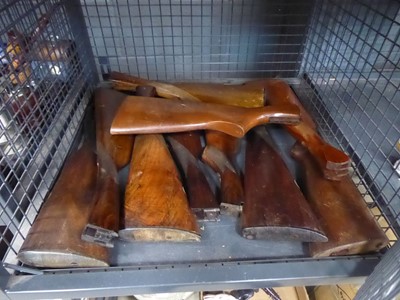 Lot 5606 - Cage containing gun stocks