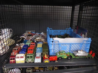 Lot 5610 - Cage containing quantity of diecast vehicles