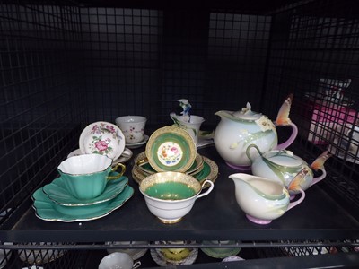 Lot 5617 - Cage containing Ainsley and other cups and...