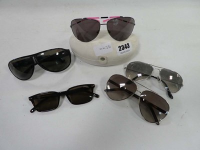 Lot 2343 - 5 pairs of various sunglasses (Diesel with case)