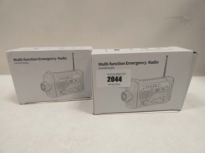 Lot 2044 - 2x multi-function emergency radio's