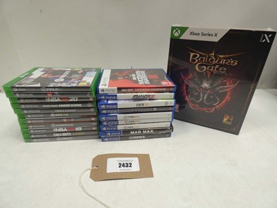 Lot 2432 - 1x PS5 game, 8x PS4 games, 2x Xbox Series S...