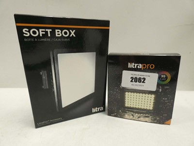 Lot 2062 - LitraPro Full Spectrum 1200LM camera light and...