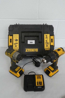 Lot Cased DeWalt DCK2060D2T-SFGB 2x 2.0 XR...