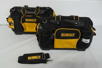 Lot 2 DeWalt waterproof based 18"x18"x13" tool bags