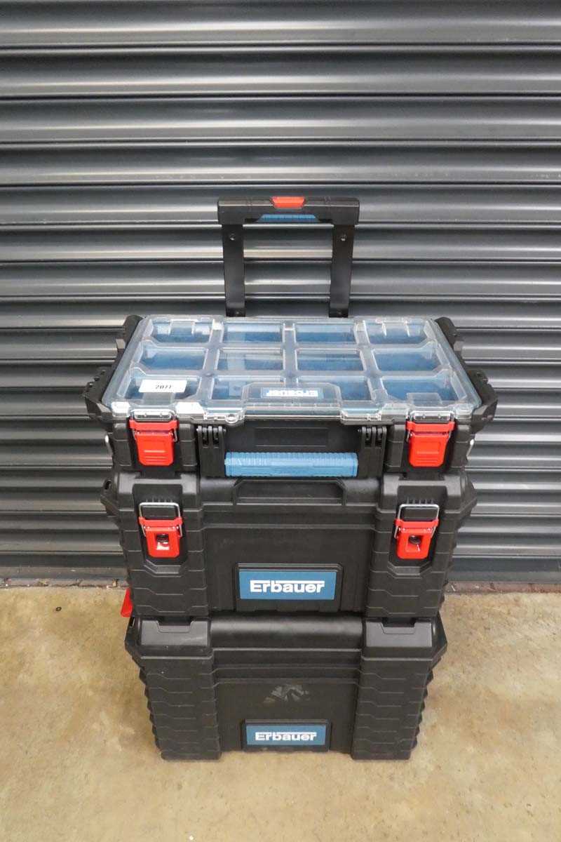 Lot Erbauer Connecx stackable 3 piece modular tool...