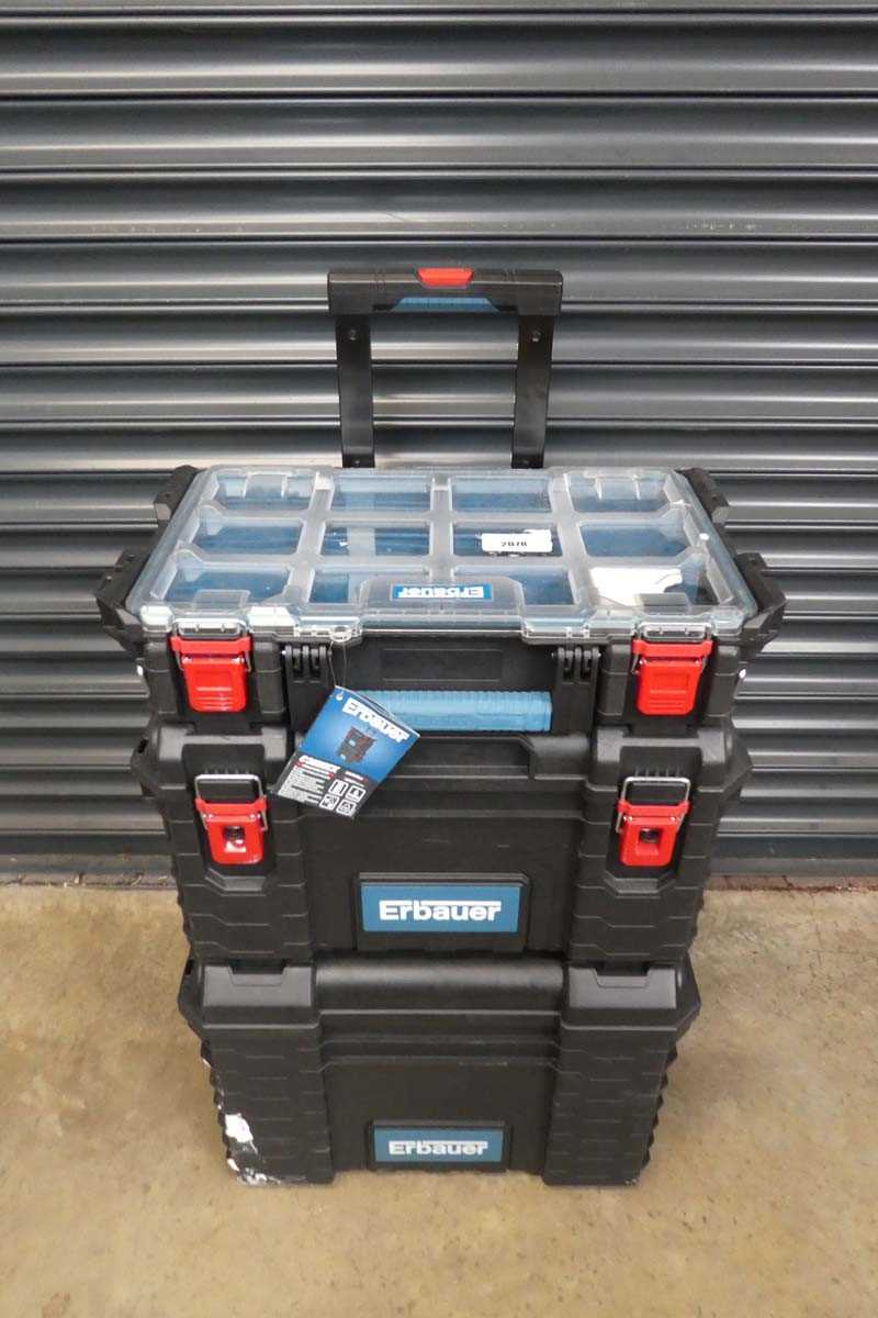 Lot Erbauer Connecx stackable 3 piece modular tool...