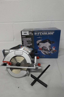 Lot Erbauer 18V brushless cordless circular saw...