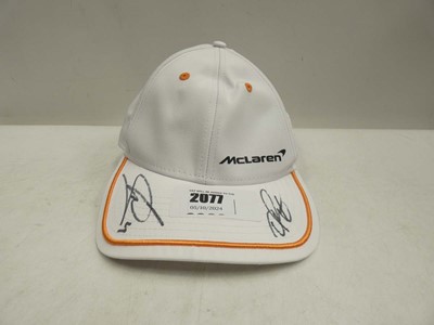 Lot 2077 - McLaren cap bearing signatures