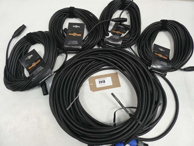 Lot 2418 - 4x Gear4music XLR audio cables and 2x Neutrik...