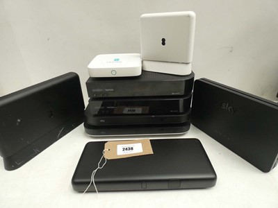 Lot 2438 - Various TV boxes and routers