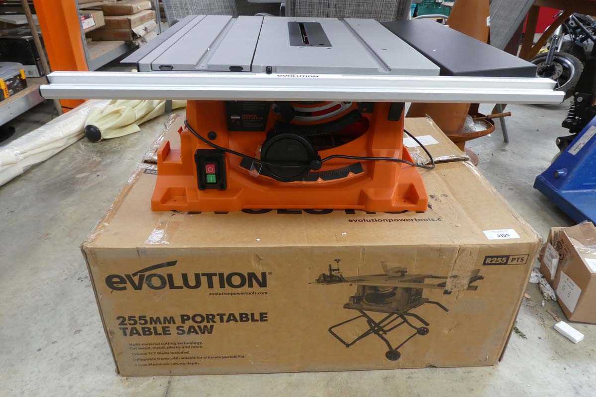 Lot Evolution 240V 255mm portable table saw (R255...