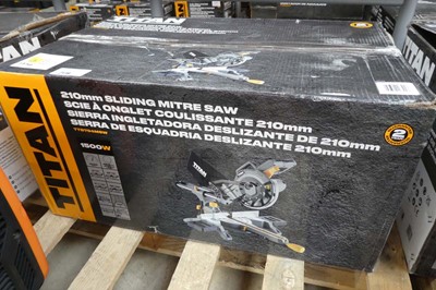 Lot Titan 240V 210mm sliding mitre saw