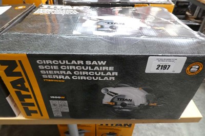 Lot Titan 240V circular saw (TTB8774CSW)