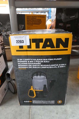 Lot Titan 400W 2 in 1 dirt/ clean water pump