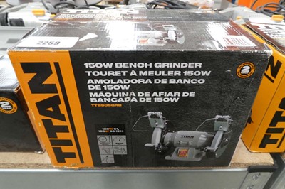 Lot Titan 240V double ended bench grinder (TTB905GRB)