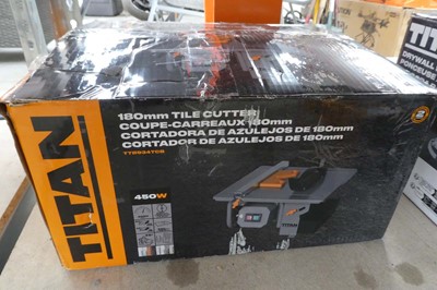 Lot Titan 240V 180mm tile cutter (TTB934TCB)