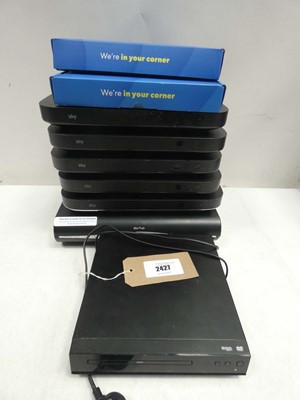 Lot 2427 - 5x Sky Q TV boxes etc