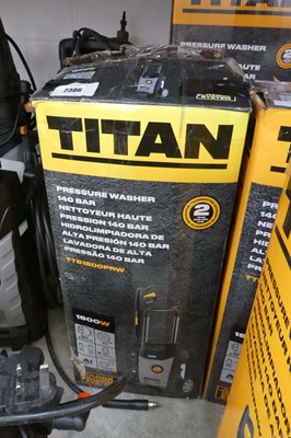 Lot Titan 140 bar electric pressure washer...