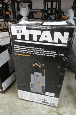 Lot Titan 100 bar electric pressure washer...