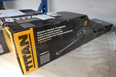 Lot Titan 50cm electric hedge trimmer (TTB823HDC)