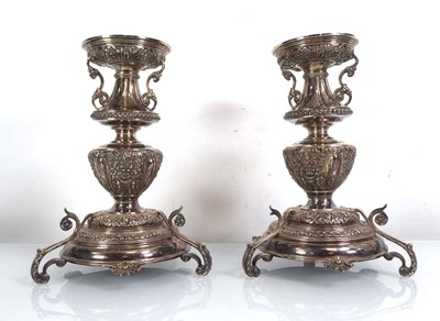 Lot 407 - A pair of late 19th century silver plated...