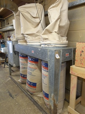 Lot 14 - P&J galvanised 3 bag dust extraction unit, 3...