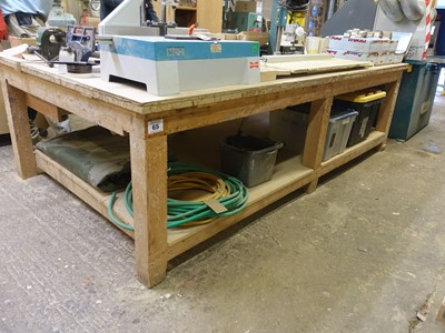 Lot 65 - 3m wooden work bench