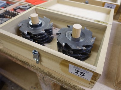 Lot 75 - Leuco spindle moulder tooling set with spacers...