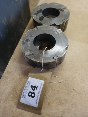 Lot 84 - 2 unnamed spindle moulder rebate blocks