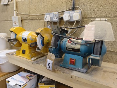 Lot 90 - GS type SM155 double ended grinder together...