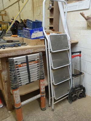 Lot 96 - Batavia extendable ladder, 4 tread stepladder...