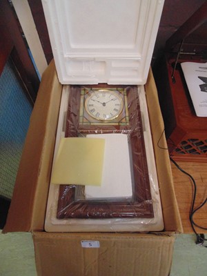 Lot 5 - A boxed modern drop dial wall clock