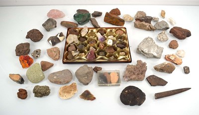 Lot 103 - A group of semi-precious stones, fossils etc....