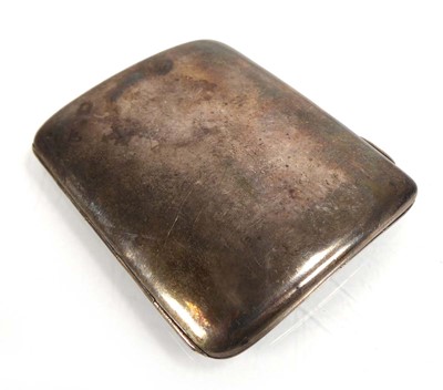 Lot 410 - An Edwardian silver cigarette case of...