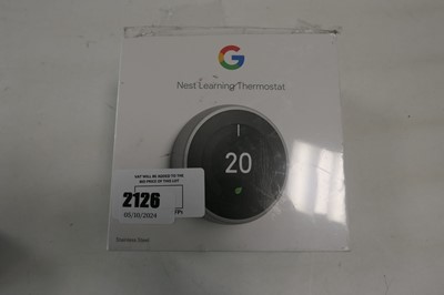 Lot 2126 - Google Nest Learning Thermostat, boxed and sealed