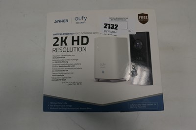 Lot 2132 - Anker Eufy battery powered video doorbell