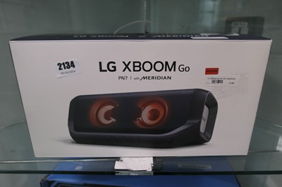 Lot 2134 - LG XBOOM Go wireless Bluetooth smart speaker, PN7