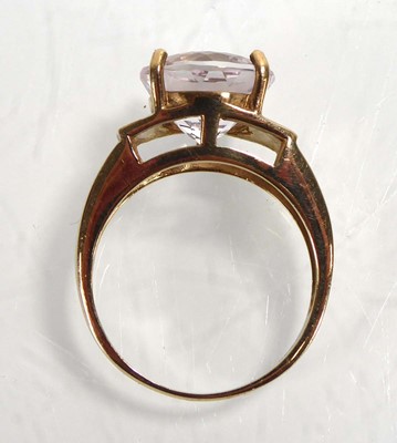 Lot A 9ct yellow gold ring set brilliant cut...